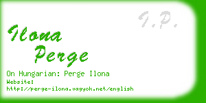 ilona perge business card